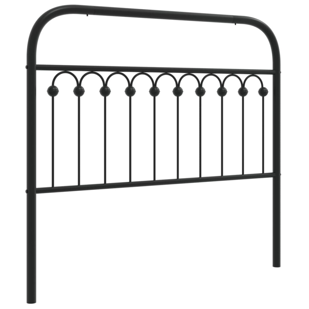 Vidaxl (Black, 107 Cm) Metal Headboard Bedroom Home Bed Header Bed Headboard White 193 Cm