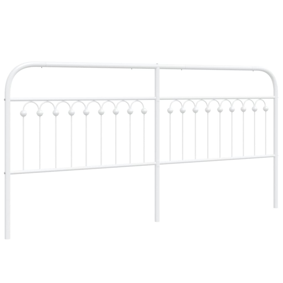 (white, 200 cm) vidaXL Metal Headboard Bedroom Home Bed Header Bed Headboard White 193 cm