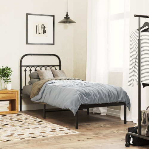 VidaXL vidaXL Ersatz-Kopfteil Metall Schwarz 75 cm 2