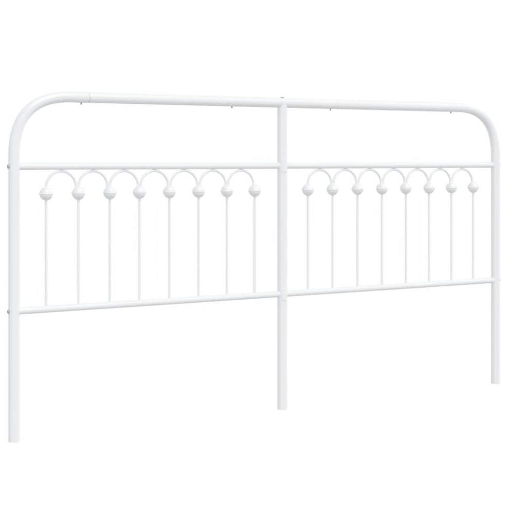 (white, 180 cm) vidaXL Metal Headboard Bedroom Home Bed Header Bed Headboard White 193 cm