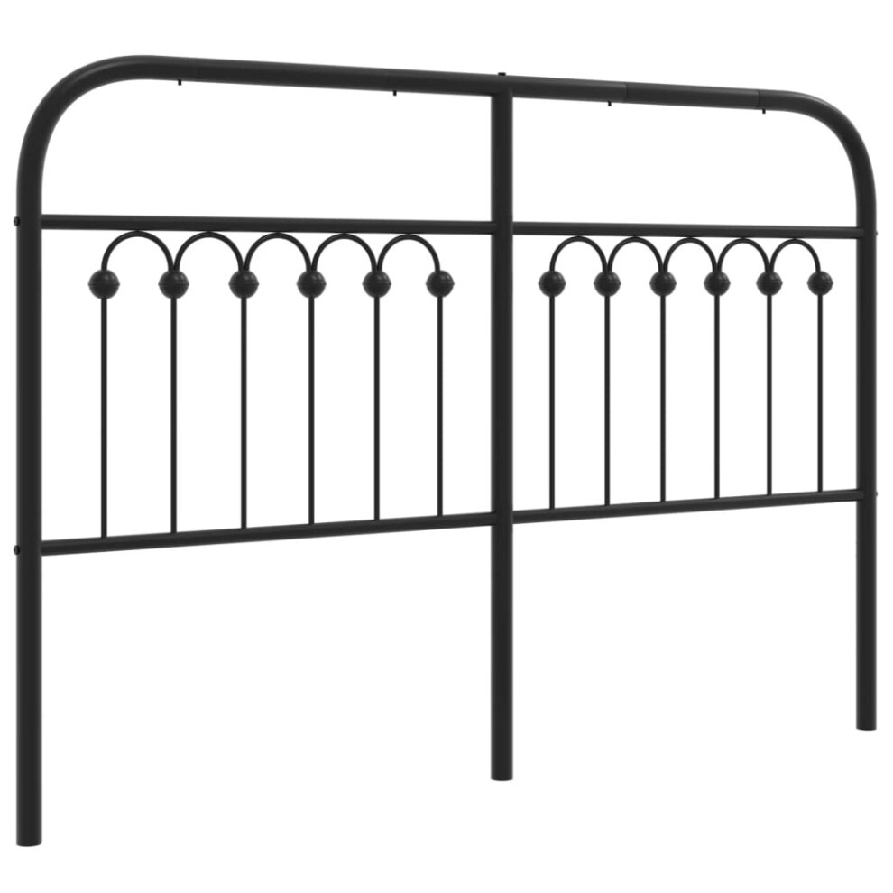 (black, 135 cm) vidaXL Metal Headboard Bedroom Home Bed Header Bed Headboard White 193 cm