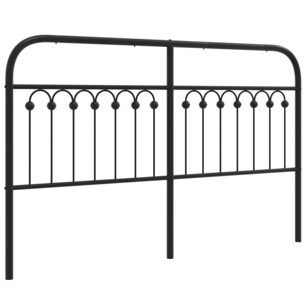 (black, 160 cm) vidaXL Metal Headboard Bedroom Home Bed Header Bed Headboard White 193 cm