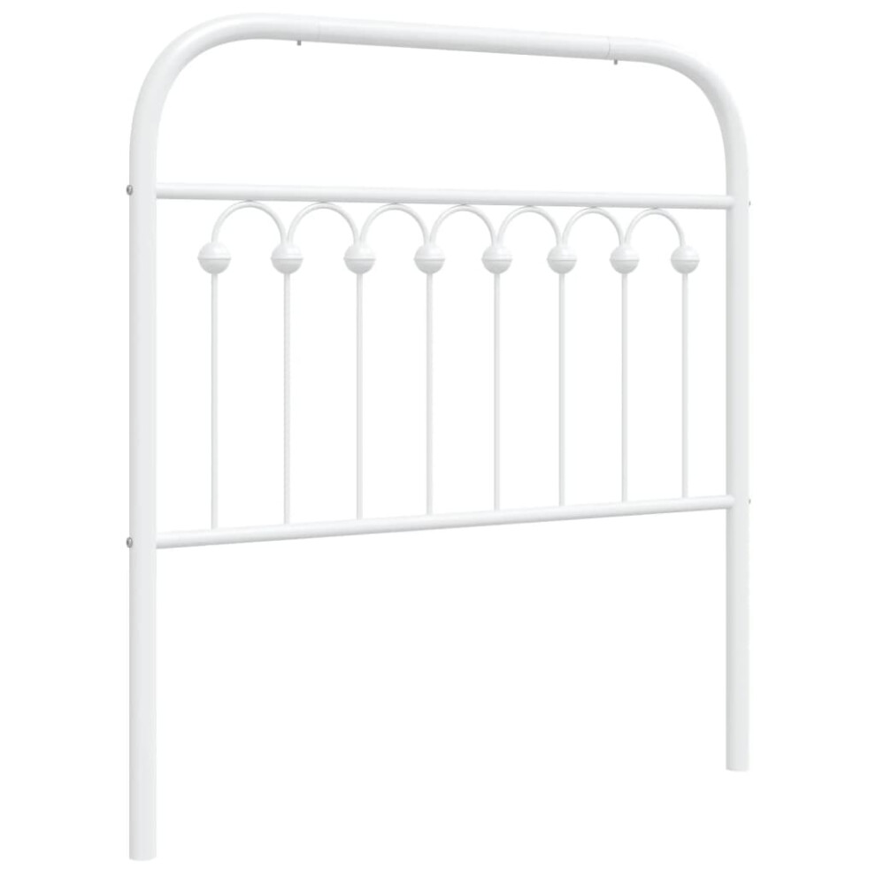 (white, 90 cm) vidaXL Metal Headboard Bedroom Home Bed Header Bed Headboard White 193 cm