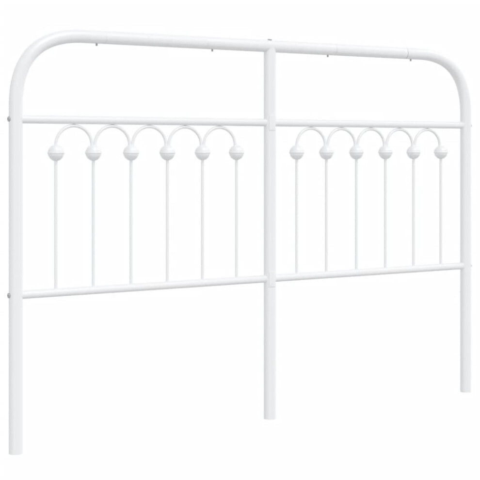 (white, 140 cm) vidaXL Metal Headboard Bedroom Home Bed Header Bed Headboard White 193 Cm