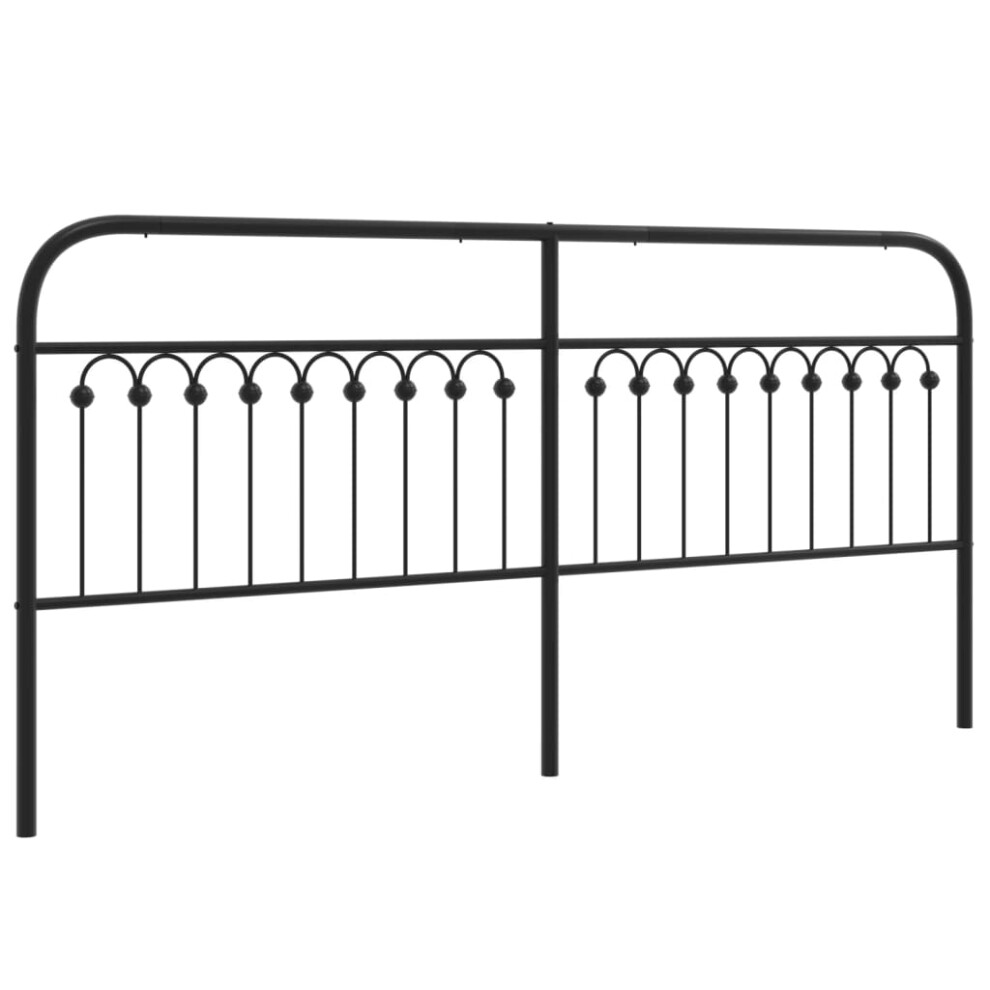 Vidaxl (Black, 193 Cm) Metal Headboard Bedroom Home Bed Header Bed Headboard White 193 Cm