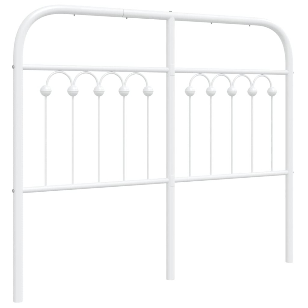 (white, 120 cm) vidaXL Metal Headboard Bedroom Home Bed Header Bed Headboard White 193 cm