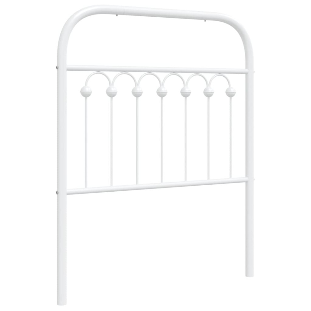 (white, 75 cm) vidaXL Metal Headboard Bedroom Home Bed Header Bed Headboard White 193 cm