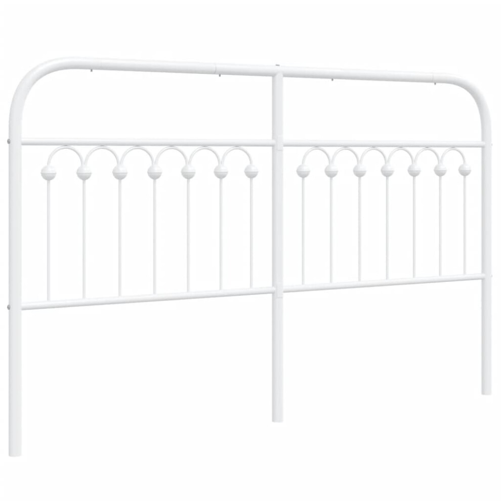 (white, 150 cm) vidaXL Metal Headboard Bedroom Home Bed Header Bed Headboard White 193 cm