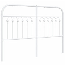 (white, 135 cm) vidaXL Metal Headboard Bedroom Home Bed Header Bed Headboard White 193 cm
