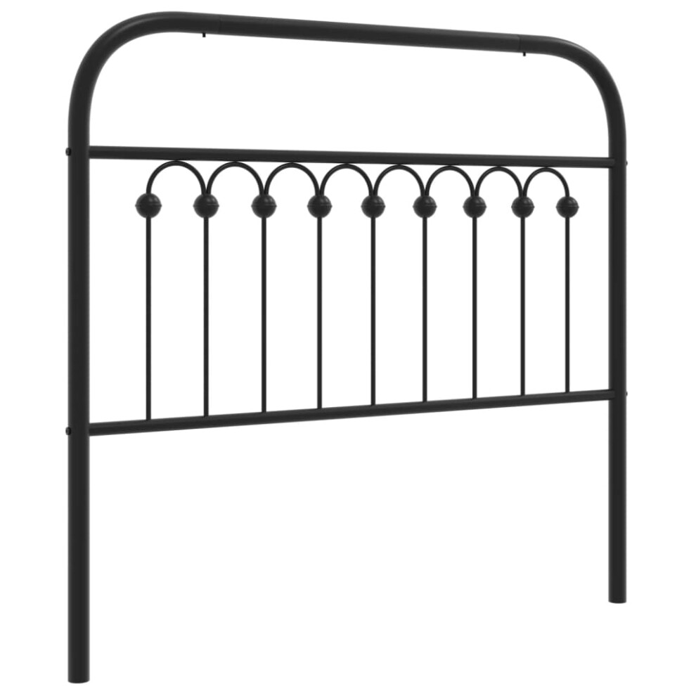 (black, 100 cm) vidaXL Metal Headboard Bedroom Home Bed Header Bed Headboard White 193 cm