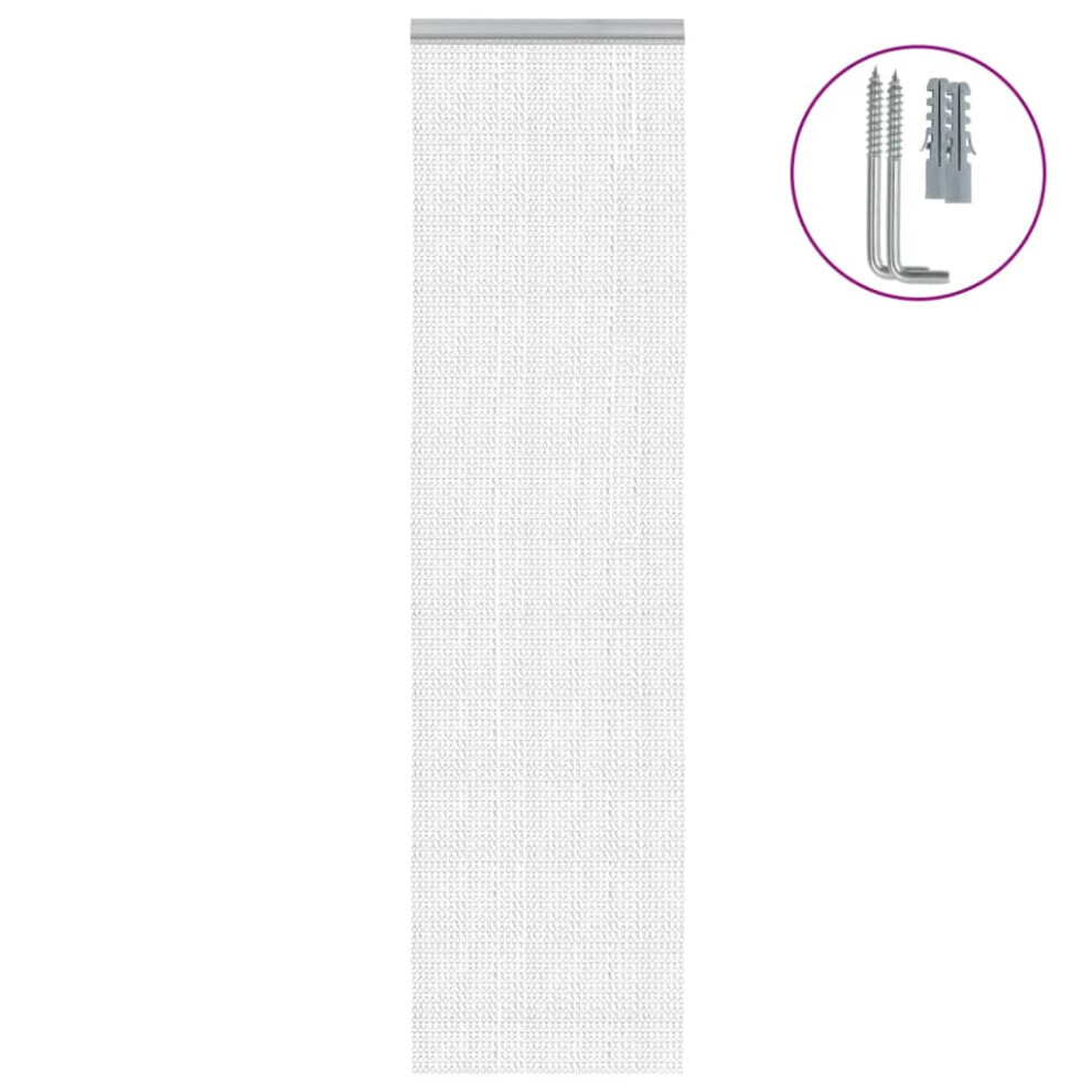 (56 x 186 cm) vidaXL Chain Door Fly Screen Chain Curtain Door Screen 90x220 cm Aluminium