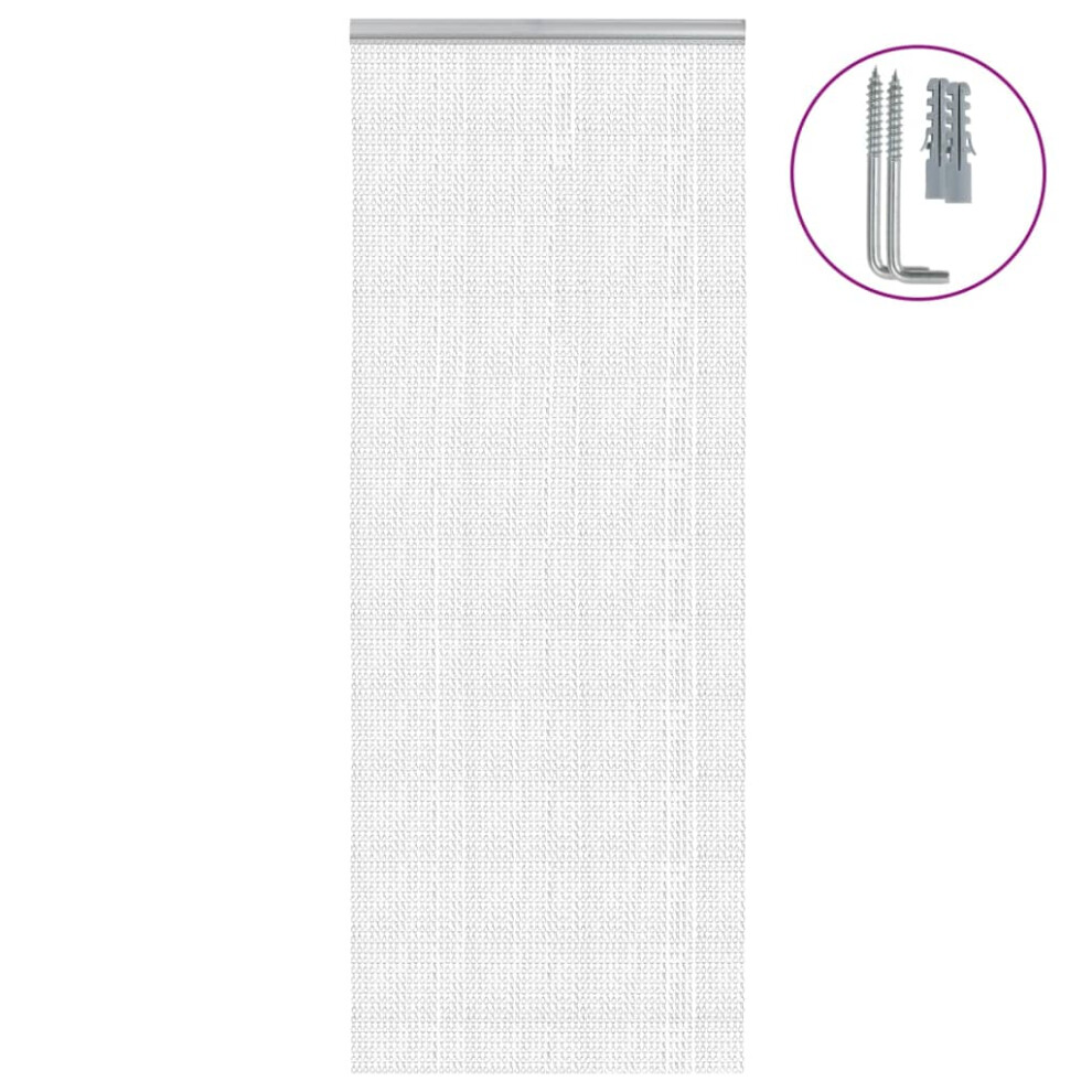 (80 x 221 cm) vidaXL Chain Door Fly Screen Chain Curtain Door Screen 90x220 cm Aluminium