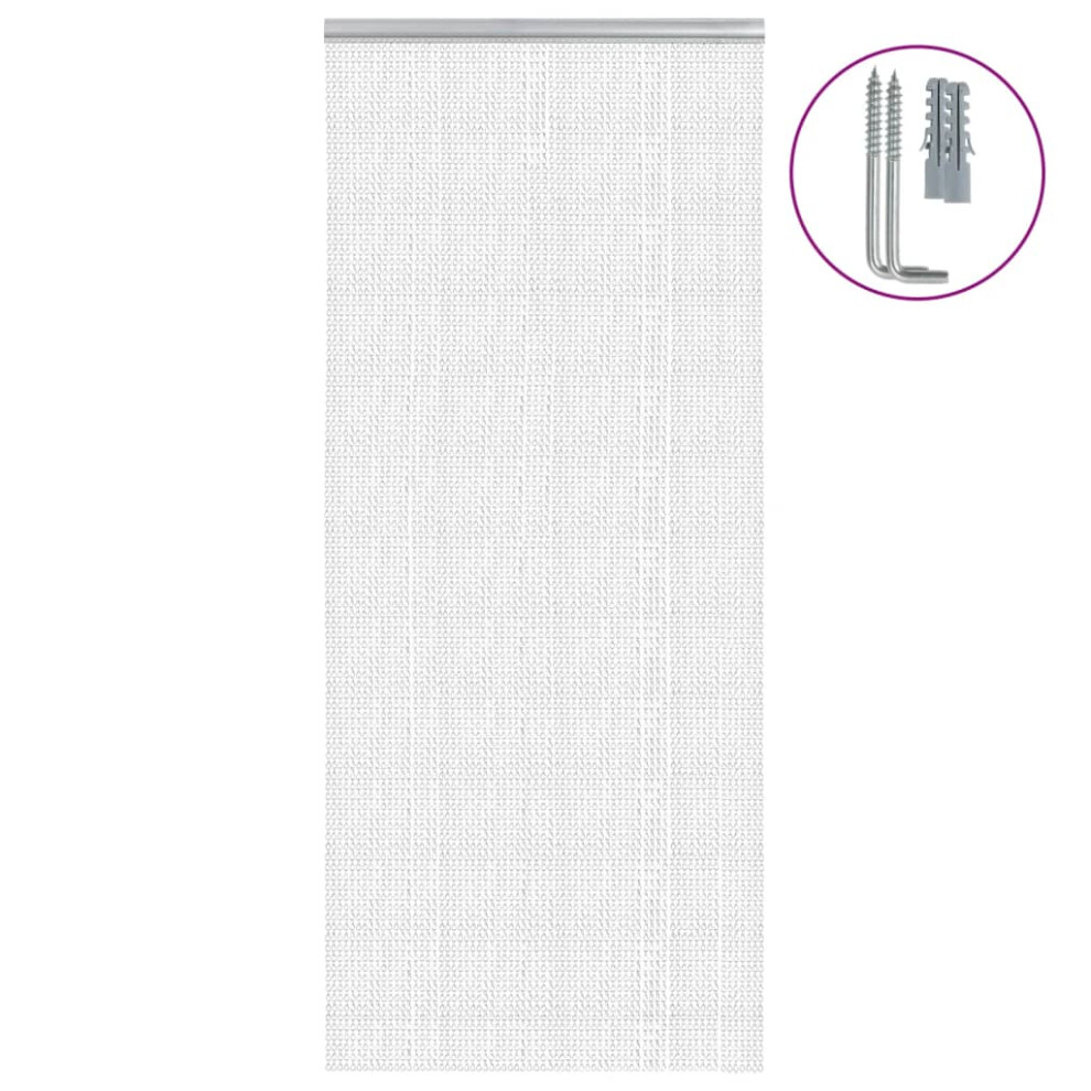 (90 x 212 cm) vidaXL Chain Door Fly Screen Chain Curtain Door Screen 90x220 cm Aluminium