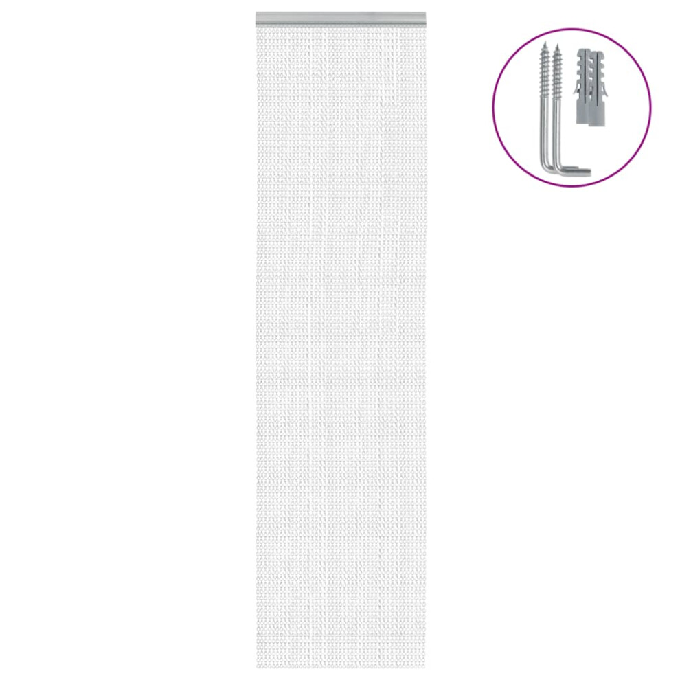 (56 x 202 cm) vidaXL Chain Door Fly Screen Chain Curtain Door Screen 90x220 cm Aluminium