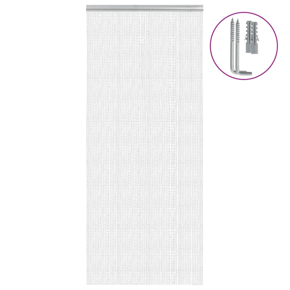 (90 x 220 cm) vidaXL Chain Door Fly Screen Chain Curtain Door Screen 90x220 cm Aluminium