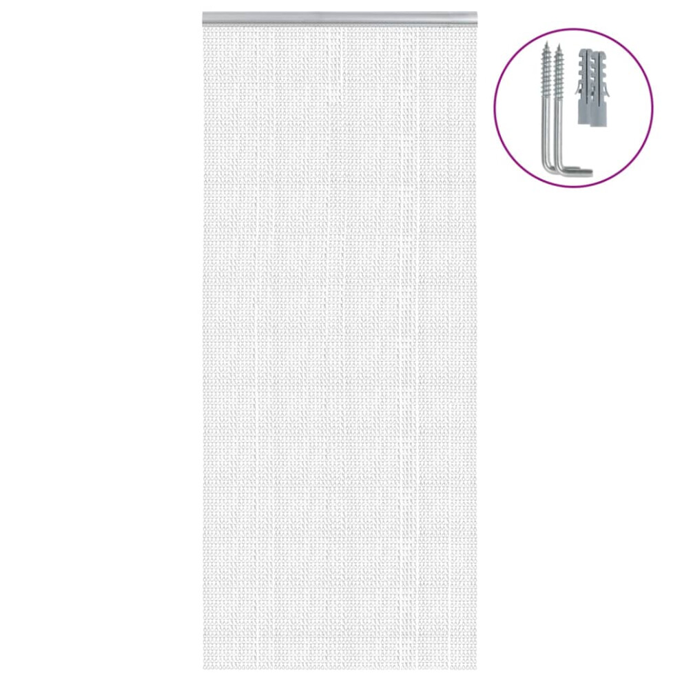 (90 x 200 cm) vidaXL Chain Door Fly Screen Chain Curtain Door Screen 90x220 cm Aluminium