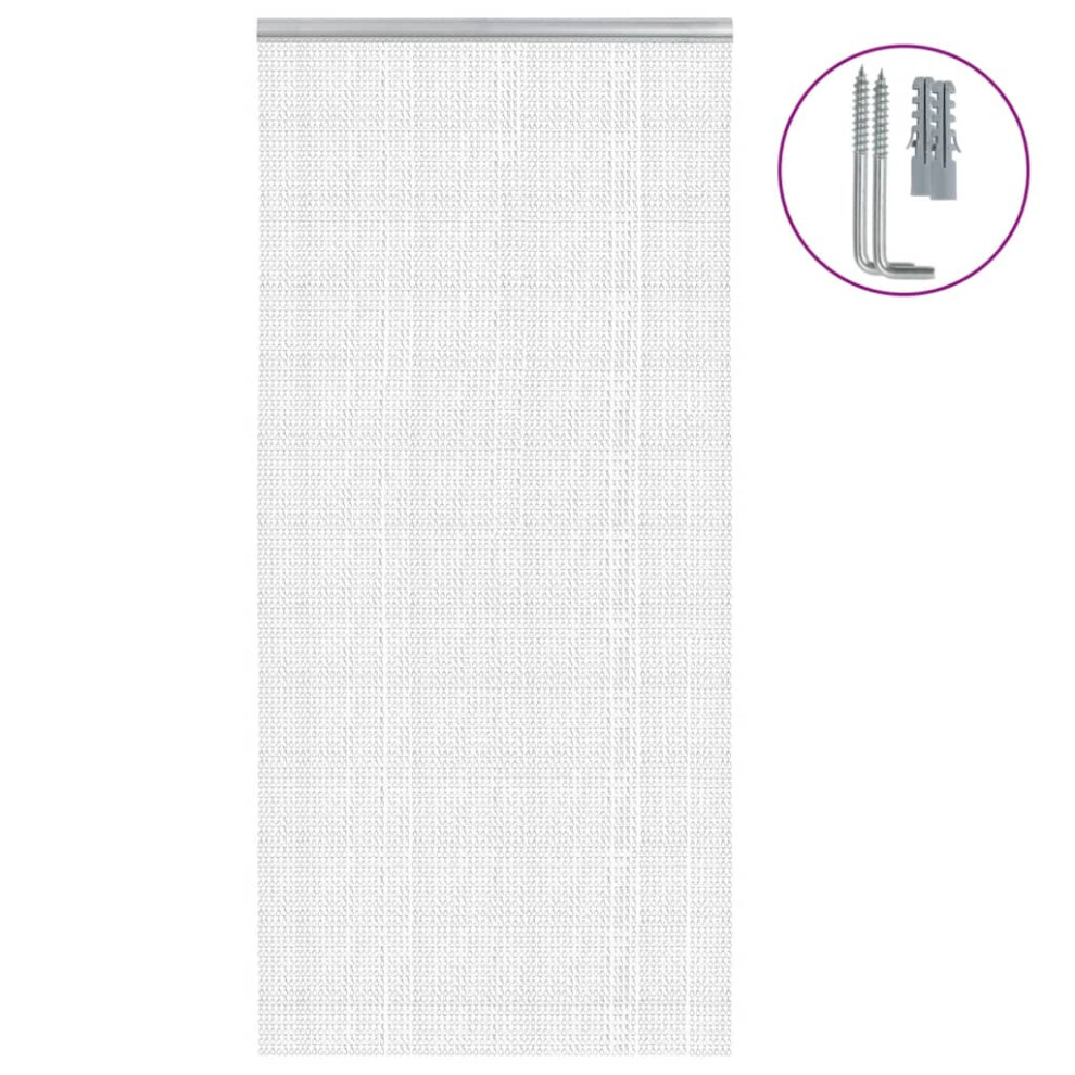 (100 x 200 cm) vidaXL Chain Door Fly Screen Chain Curtain Door Screen 90x220 cm Aluminium