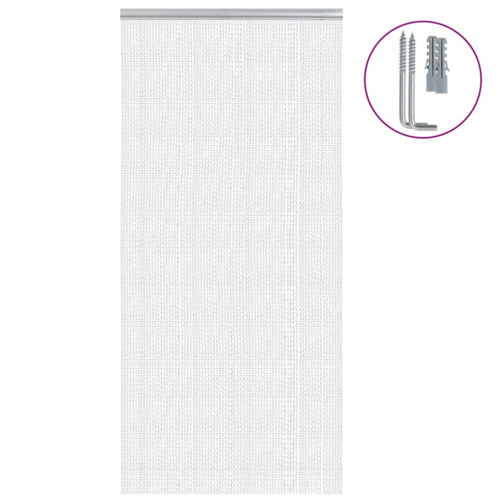 (100 x 226 cm) vidaXL Chain Door Fly Screen Chain Curtain Door Screen 90x220 cm Aluminium