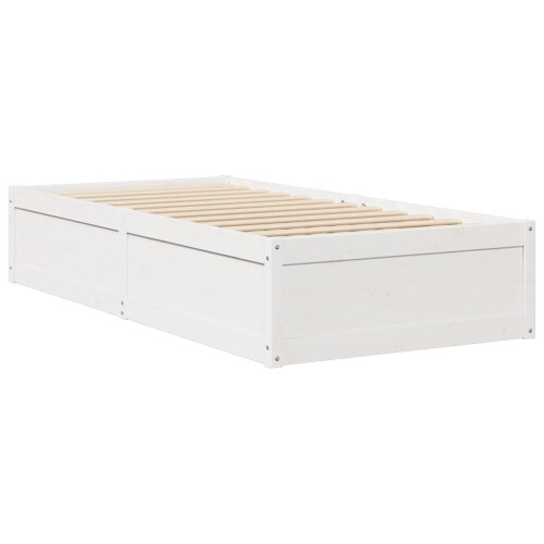 VidaXL (white, 90 x 190 cm) vidaXL Bed Frame Home Bed Base Bedstead Mattress Foundation Solid Wood Pine 2