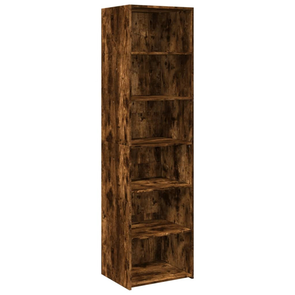 Vidaxl (Smoked Oak) Highboard Sideboard Side Cabinet Cupboard Concrete Grey Engineered Wood