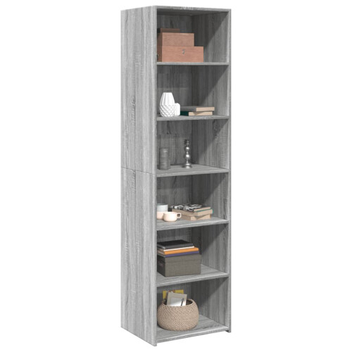 VidaXL (grey sonoma) vidaXL Highboard Sideboard Side Cabinet Cupboard Concrete Grey Engineered Wood 2
