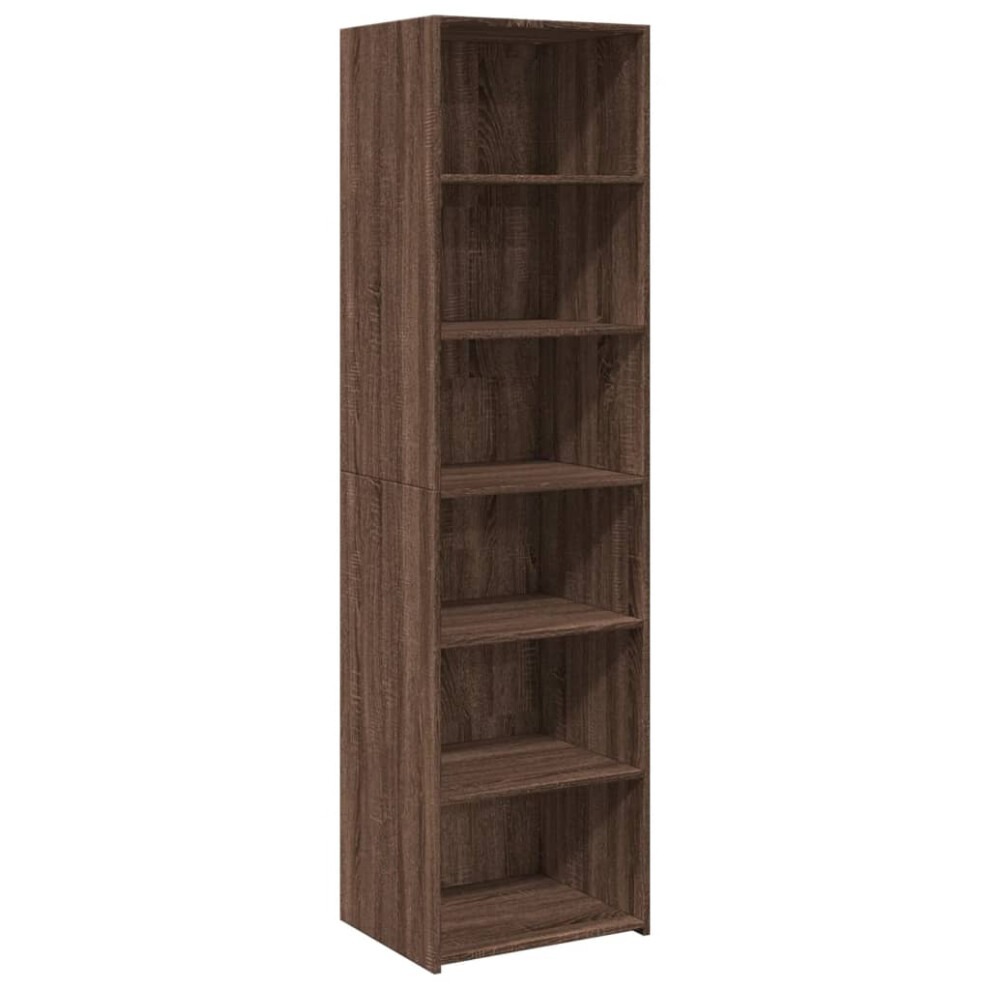 (brown oak) vidaXL Highboard Sideboard Side Cabinet Cupboard Concrete Grey Engineered Wood