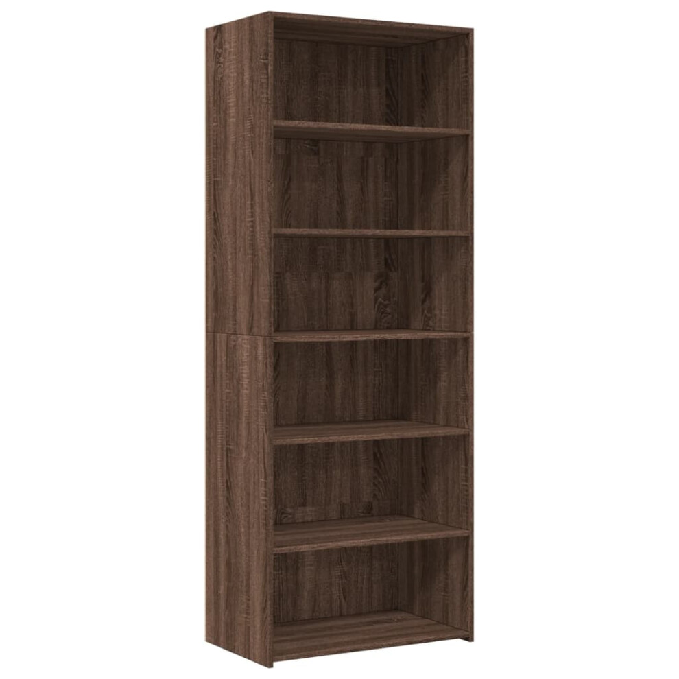 (brown oak) vidaXL Highboard Sideboard Cabinet Storage Cupboard Black Engineered Wood