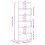 VidaXL (smoked oak) vidaXL Highboard Sideboard Cabinet Storage Cupboard Black Engineered Wood 4