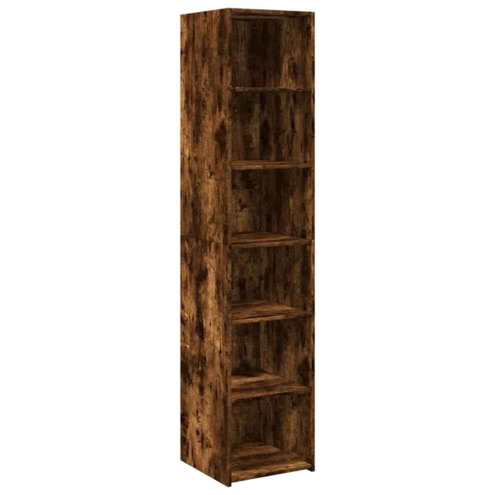 Vidaxl (Smoked Oak) Highboard Sideboard Side Cabinet Cupboard Concrete Grey Engineered Wood