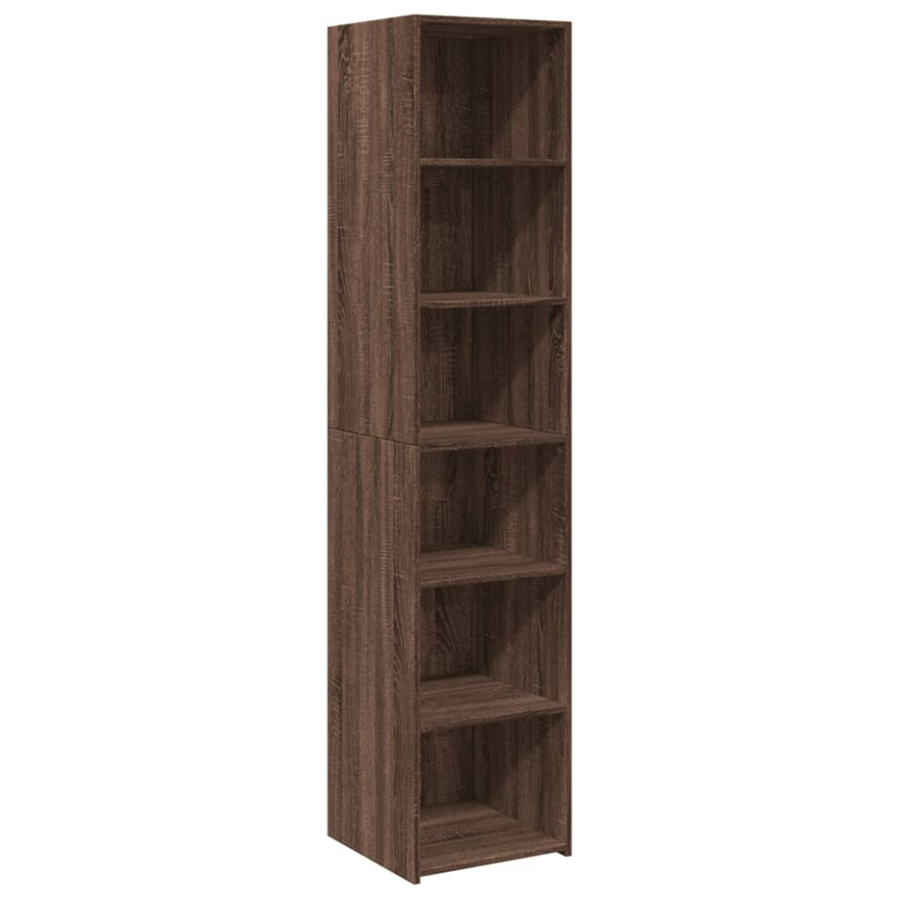 (brown oak) vidaXL Highboard Sideboard Side Cabinet Cupboard Concrete Grey Engineered Wood