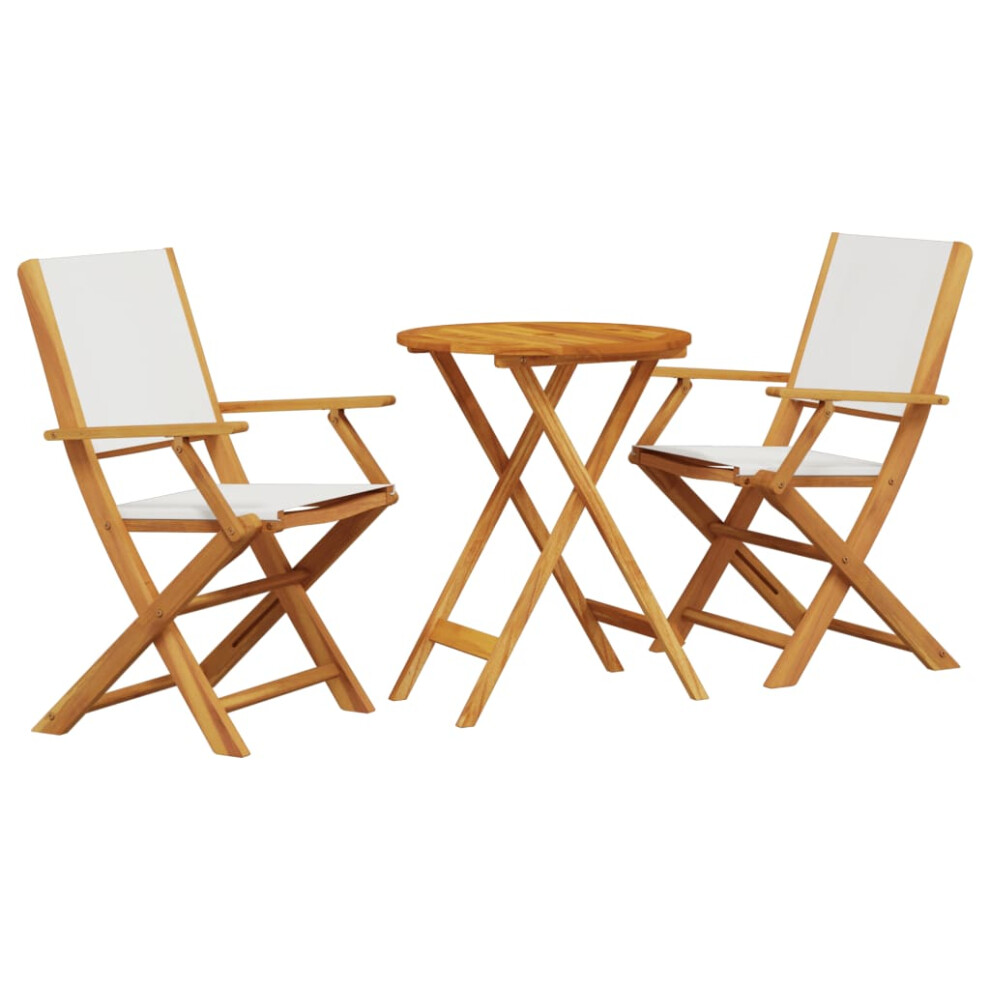 (cream, 60 x 75 cm) vidaXL Bistro Set 3 Piece Outdoor Bar Set Blue and White Fabric and Solid Wood