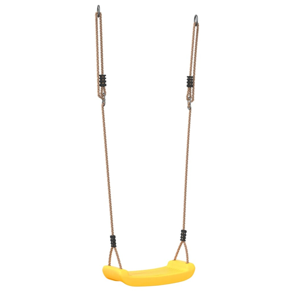 Vidaxl (Yellow) Outdoor Swing Seat For Kids Single With Adjustable Rope Tree Swing Red