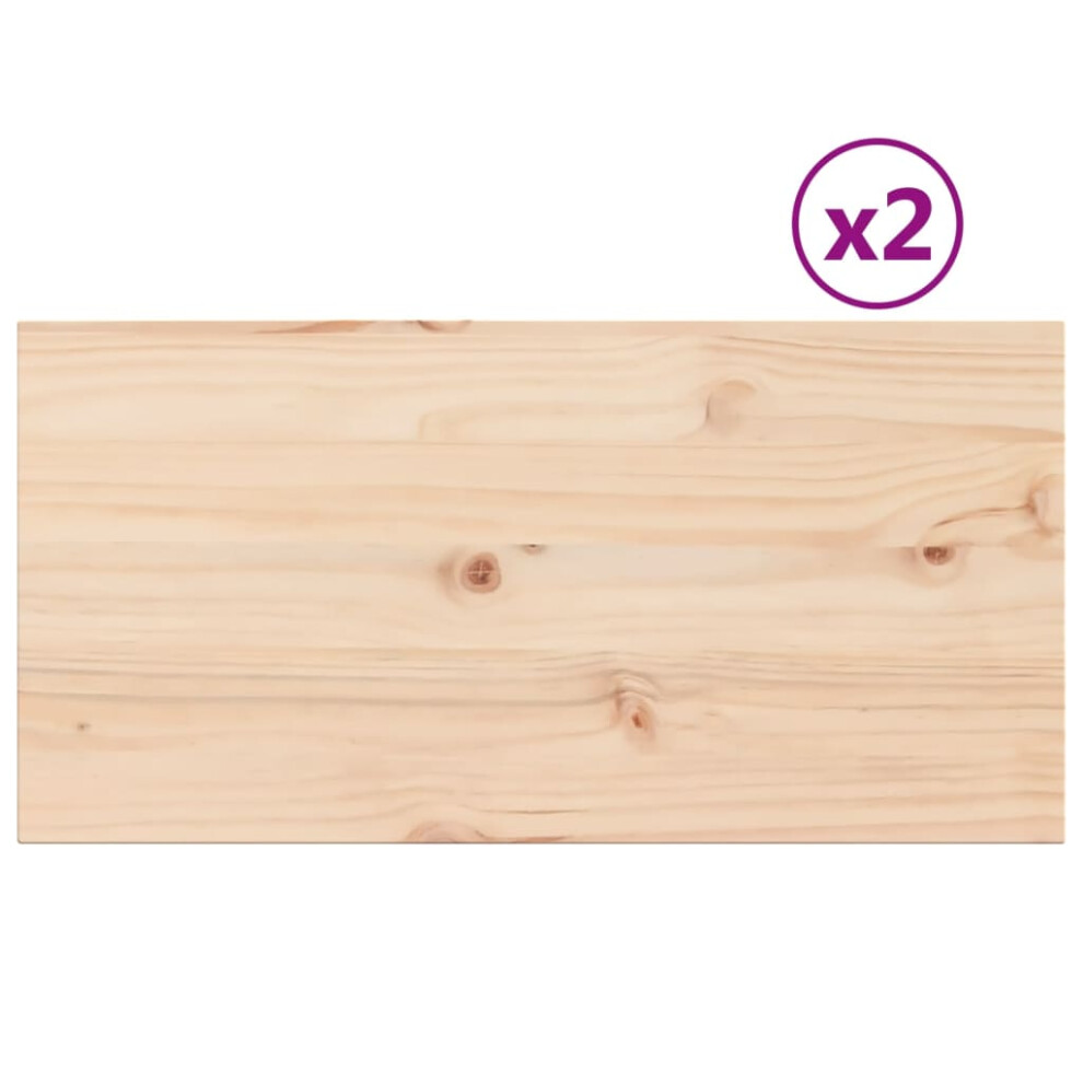 (80 x 40 x 1,7 cm/ 2 pcs) vidaXL Table Tops Replacement Dining Table Top Rectangular Solid Wood Pine