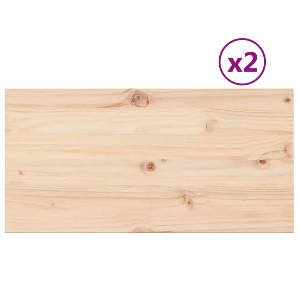 (90 x 45 x 1,7 cm/ 2 pcs) vidaXL Table Tops Replacement Dining Table Top Rectangular Solid Wood Pine