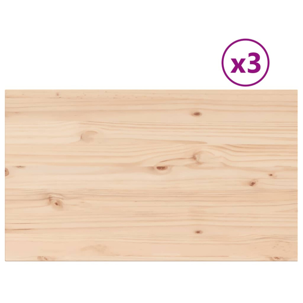 (80 x 47 x 1,7 cm/ 3 pcs) vidaXL Table Tops Replacement Dining Table Top Rectangular Solid Wood Pine