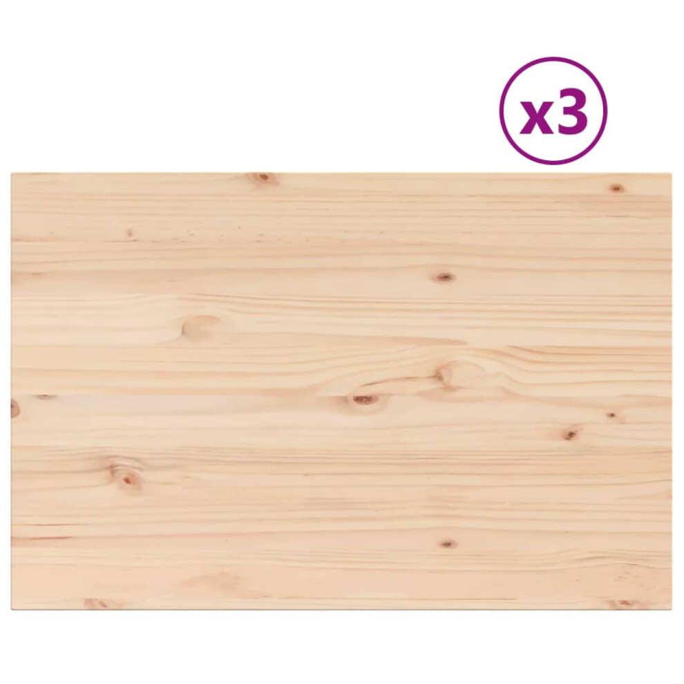 (80 x 53 x 1,7 cm/ 3 pcs) vidaXL Table Tops Replacement Dining Table Top Rectangular Solid Wood Pine