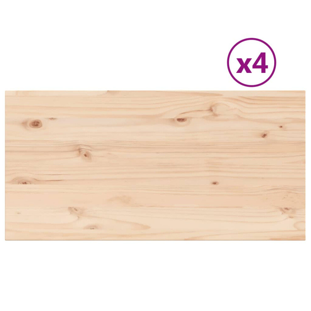 (90 x 45 x 1,7 cm/ 4 pcs) vidaXL Table Tops Replacement Dining Table Top Rectangular Solid Wood Pine