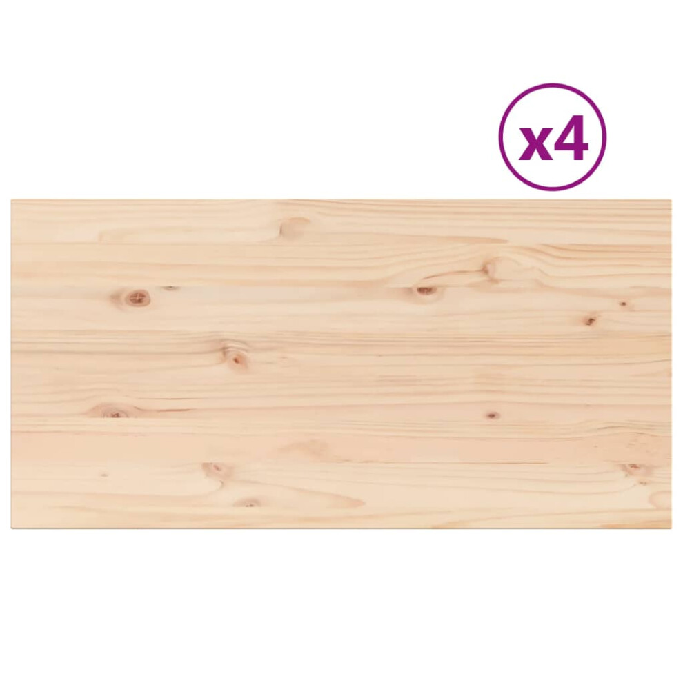 (100 x 50 x 1,7 cm/ 4 pcs) vidaXL Table Tops Replacement Dining Table Top Rectangular Solid Wood Pine