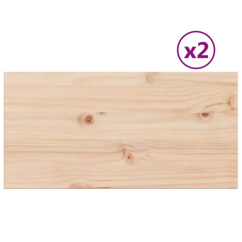 (60 x 30 x 2,5 cm/ 2 pcs) vidaXL Table Tops Replacement Dining Table Top Rectangular Solid Wood Pine