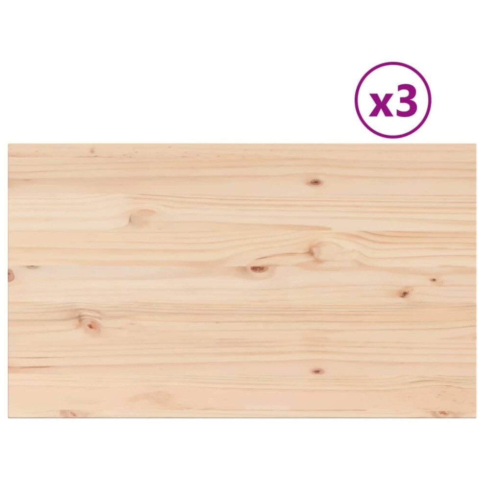 (80 x 47 x2,5 cm/ 3 pcs) vidaXL Table Tops Replacement Dining Table Top Rectangular Solid Wood Pine