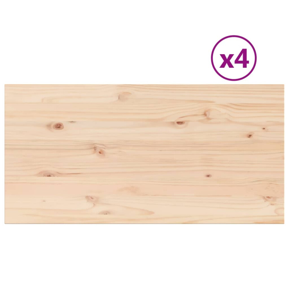 (100 x 50 x 2,5 cm/ 4 pcs) vidaXL Table Tops Replacement Dining Table Top Rectangular Solid Wood Pine