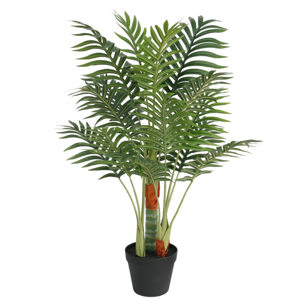 (85 cm) vidaXL Artificial Palm Tree with 3 Trunks Fake Tree Artificial Plant Green PP