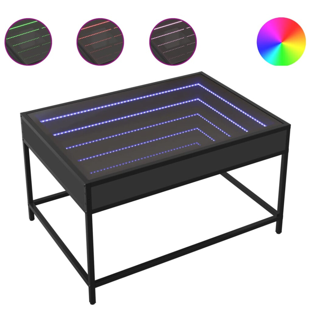 vidaXL - Coffee Table - Infinity LED - Black - 70x50x41 cm - Image 2