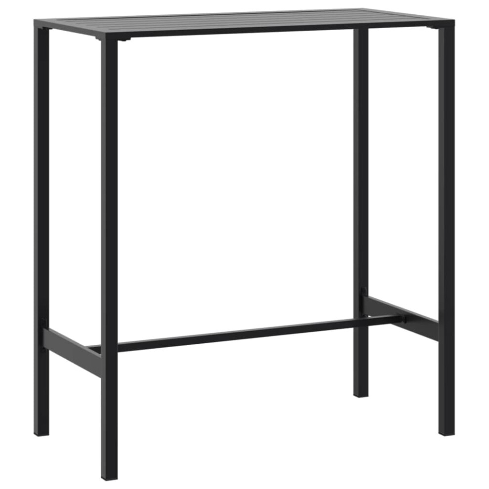 (100 x 50 x 110 cm) vidaXL Bar Table Outdoor Pub Table Bistro Table Black Powder-coated Steel