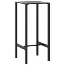 (50 x 50 x 110 cm) vidaXL Bar Table Outdoor Pub Table Bistro Table Black Powder-coated Steel