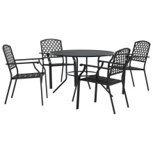 (110 x 72.5 cm/ 5 piece) vidaXL Stackable Garden Chair Set Seat 5 pcs Anthracite Powder-coated Steel