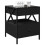 VidaXL (black) vidaXL Bedside Table with Infinity LED Nightstand Bed Side Table Grey Sonoma 5