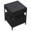 VidaXL (black) vidaXL Bedside Table with Infinity LED Nightstand Bed Side Table Grey Sonoma 3