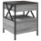 VidaXL (grey sonoma) vidaXL Bedside Table with Infinity LED Nightstand Bed Side Table Grey Sonoma 8