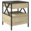 VidaXL (sonoma oak) vidaXL Bedside Table with Infinity LED Nightstand Bed Side Table Grey Sonoma 8
